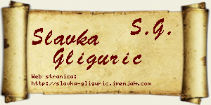 Slavka Gligurić vizit kartica